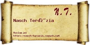 Nasch Terézia névjegykártya